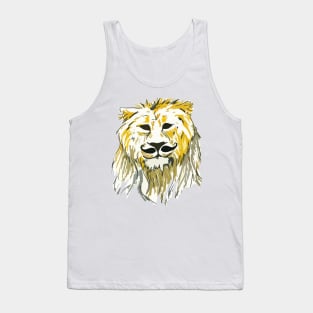 Lion with moustache Tank Top